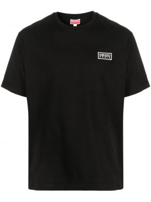 Bavlnené tričko s výšivkou Kenzo čierna