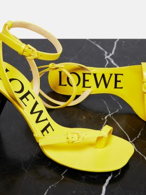Кожени сандали Loewe жълто