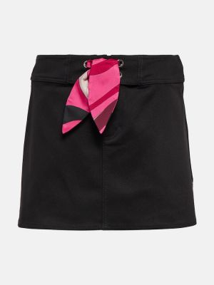 Bavlněné mini sukně Pucci černé