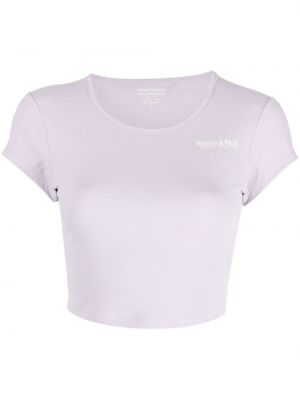 T-shirt con stampa Sporty & Rich viola