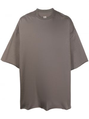 Oversized t-shirt med mönster i enfärgad Rick Owens brun