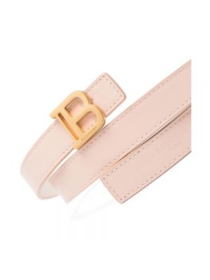 Cinturón de cuero reversible Balmain rosa
