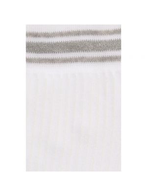 Calcetines de algodón Brunello Cucinelli blanco