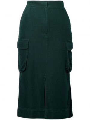 Bavlnená puzdrová sukňa Equipment zelená