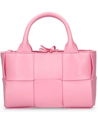 Bőr bőr bevásárlótáska Bottega Veneta rózsaszín