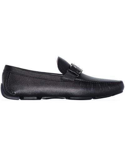 Loafers med spännesknäppning Ferragamo svart