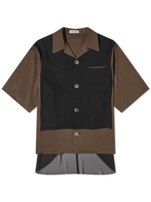 Рубашка Undercover Multi Fabric, коричневый/хаки