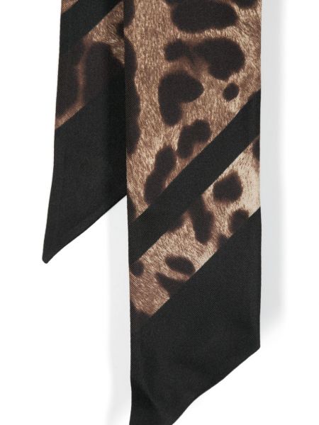 Seiden schal mit print mit leopardenmuster Dolce & Gabbana