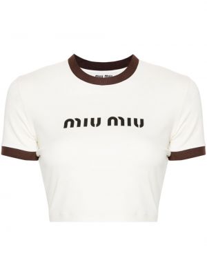 Koszulka z nadrukiem Miu Miu