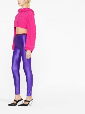 Legíny Versace Jeans Couture fialové