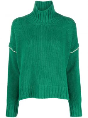 Pletený sveter Woolrich zelená