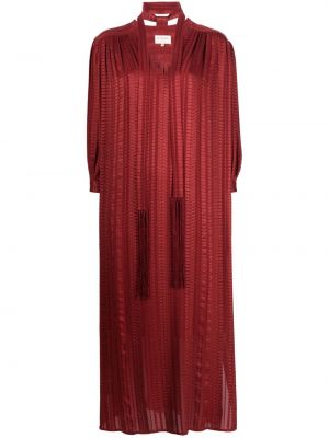 Červené žakárové hedvábné šaty Zeus+dione