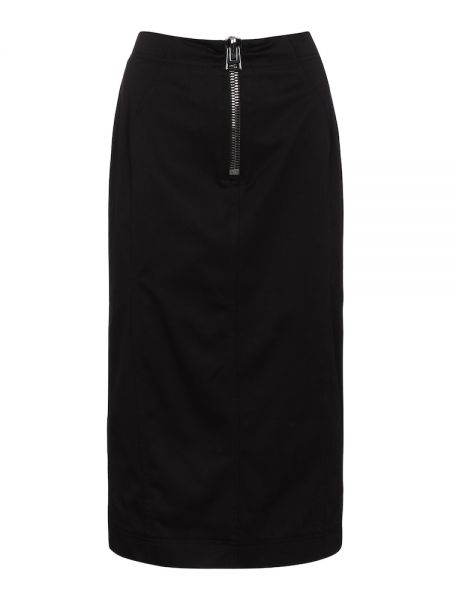 Bavlnená midi sukňa Tom Ford čierna