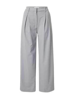 Pantaloni plissettati Weekday grigio