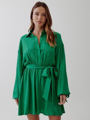 Robe chemise Tussah vert
