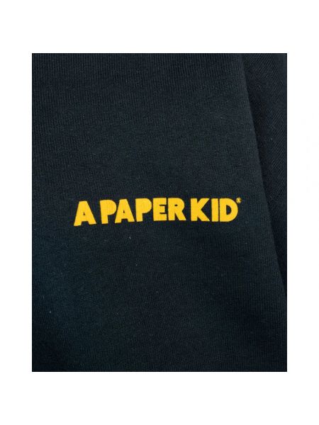 Jersey de algodón de tela jersey A Paper Kid negro