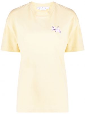 Majica s cvetličnim vzorcem s potiskom Off-white
