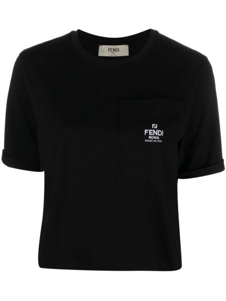 T-krekls ar apdruku Fendi melns