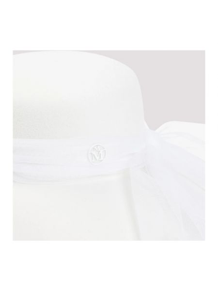 Sombrero con lazo de lana de fieltro Maison Michel blanco