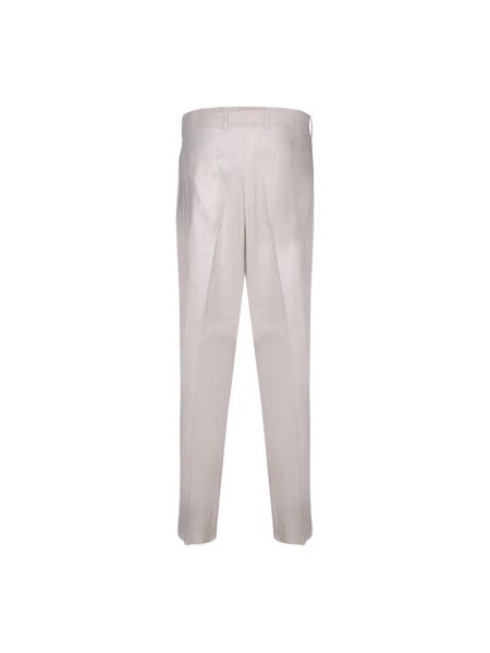 Pantalones chinos de lino con bolsillos Lardini blanco