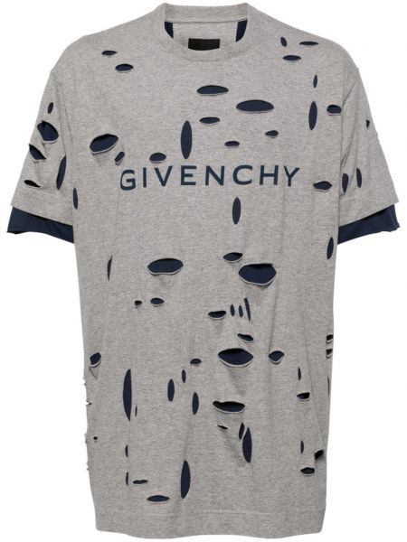 Тениска с протрити краища Givenchy