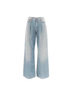 Luźne jeansy R13 - Niebieski