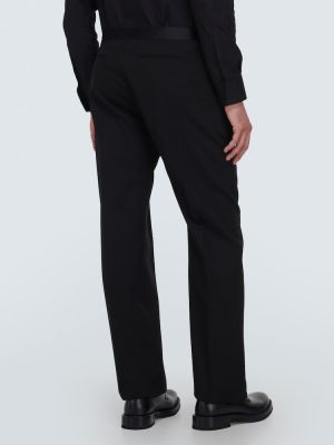 Pantaloni classici di lana Givenchy nero