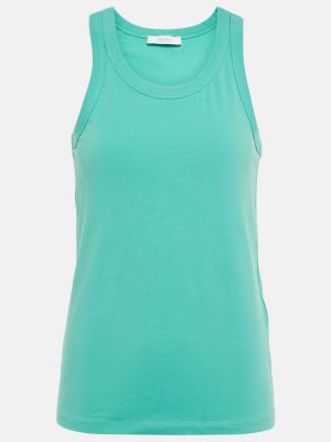 Top din bumbac din jerseu Max Mara verde