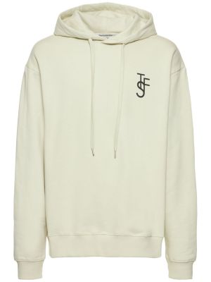 Pamučna hoodie s kapuljačom The Frankie Shop bež