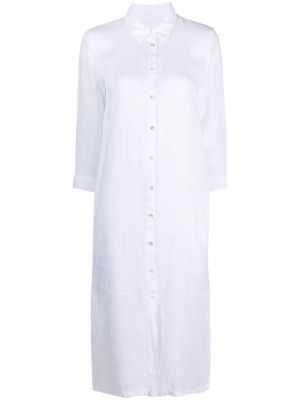 Lanena dolga obleka 120% Lino bela