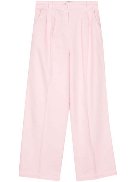 Плисирани прав панталон A.p.c. розово