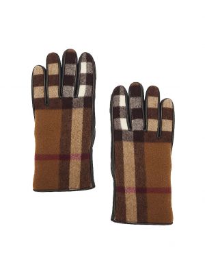 Перчатки в полоску Burberry коричневые