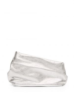Geantă plic din piele Marsell argintiu