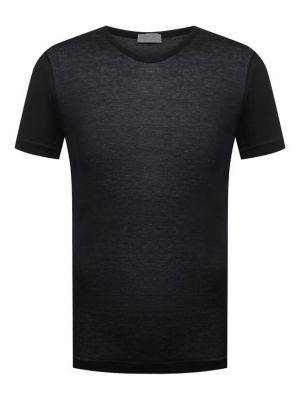 Хлопковая футболка Zimmerli черная
