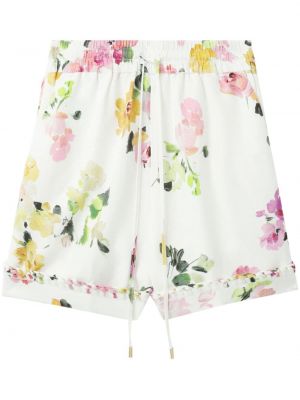 Pantaloni scurți cu model floral cu imagine Aje alb
