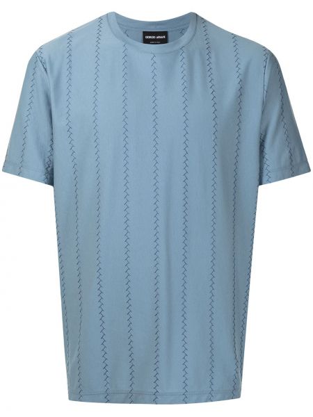 Camiseta a rayas manga corta Giorgio Armani azul
