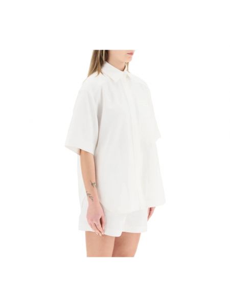 Koszula z wiskozy oversize Loulou Studio biała
