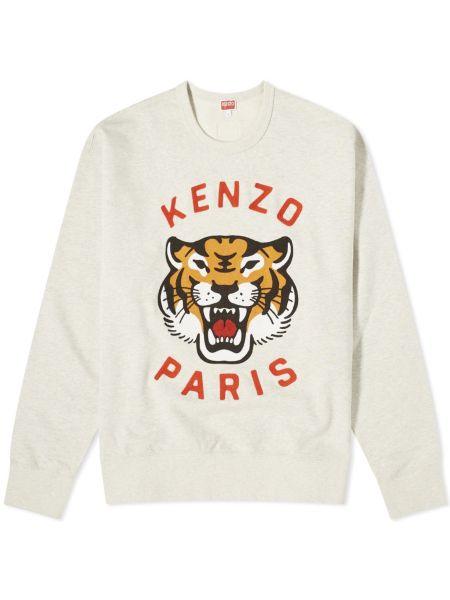 Тигровый свитшот Kenzo серый