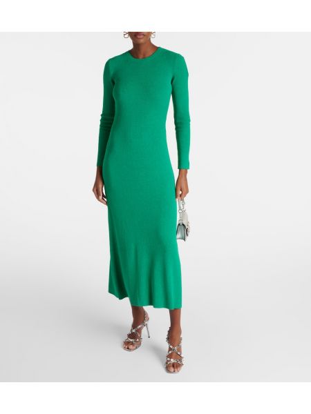 Rochie lunga de mătase Valentino verde