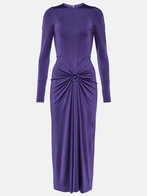 Платье миди Victoria Beckham фиолетовое