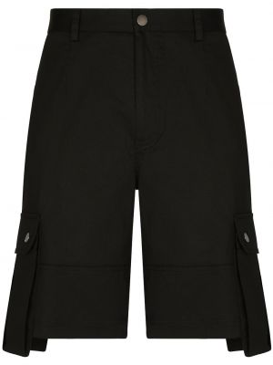 Bombažne bermuda kratke hlače Dolce & Gabbana črna