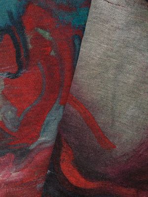 Guantes con estampado con estampado abstracto Yohji Yamamoto rojo