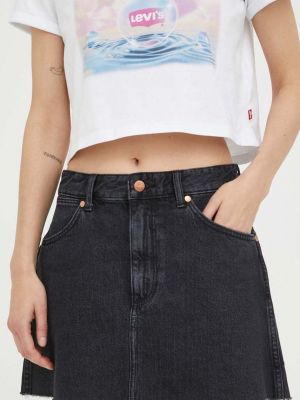 Czarna spódnica jeansowa Wrangler
