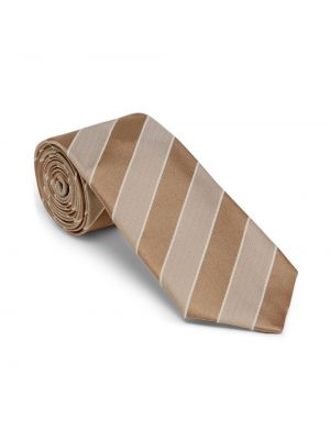 Jedwabny krawat Brunello Cucinelli brązowy
