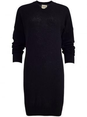 Pletené kašmírové šaty Khaite černé