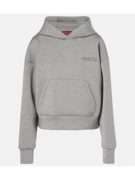 Jersey hoodie Gucci grå