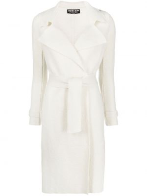 Palton de lână Chiara Boni La Petite Robe alb