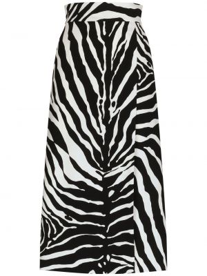 Midi krilo s potiskom z zebra vzorcem Dolce & Gabbana