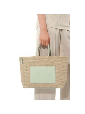 Shopper handtasche mit taschen N°21 grün