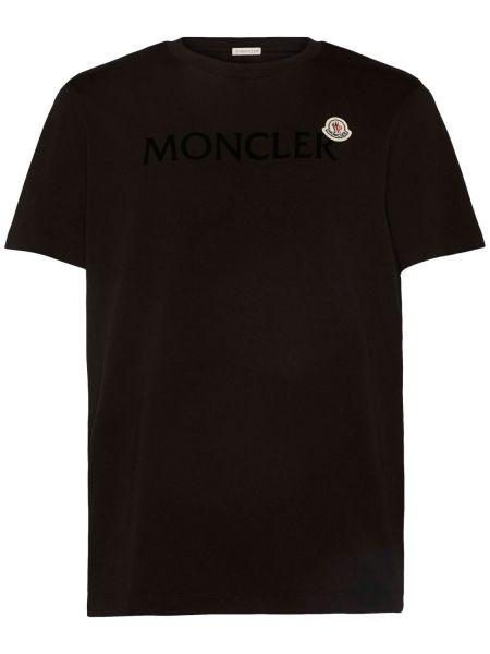 Bomull t-skjorte Moncler svart